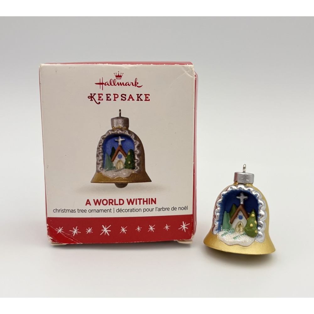 Hallmark Keepsake Ornament A World Within Church 2016 Miniature Christmas Bell